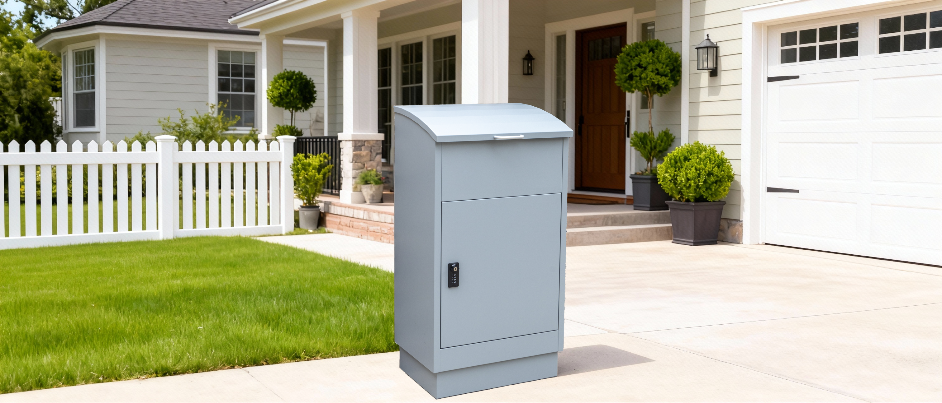 contenedor de paquete para porche