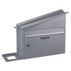 Buzón de montaje de pared de acero galvanizado de Zenewood con soporte de plantas: WPM02G