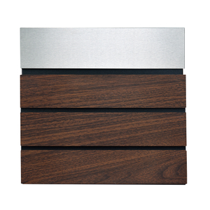 Buzón de pared de acero galvanizado con puerta de panel de madera