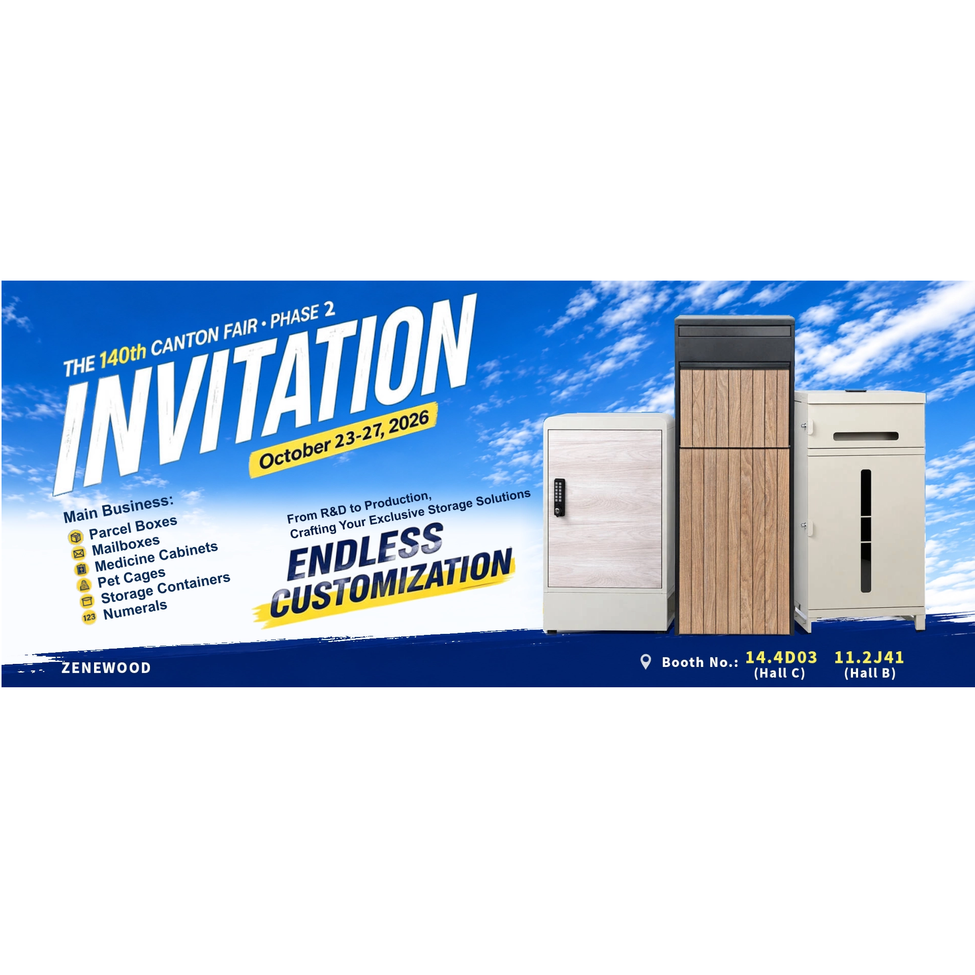 Conozca a Zenewood en la 140ª Feria de Cantón · Fase 2 (stand 14.4D03 y 11.2J41)